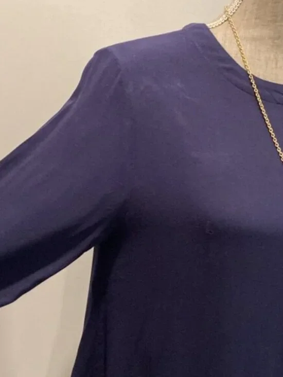 Rodebjer Lindy Blue Pablum Frill Long Sleeve Ruffle Tunic - Picture 8 of 13